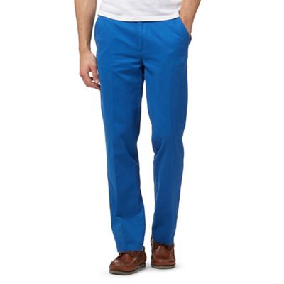 Bright blue tailored fit chino's